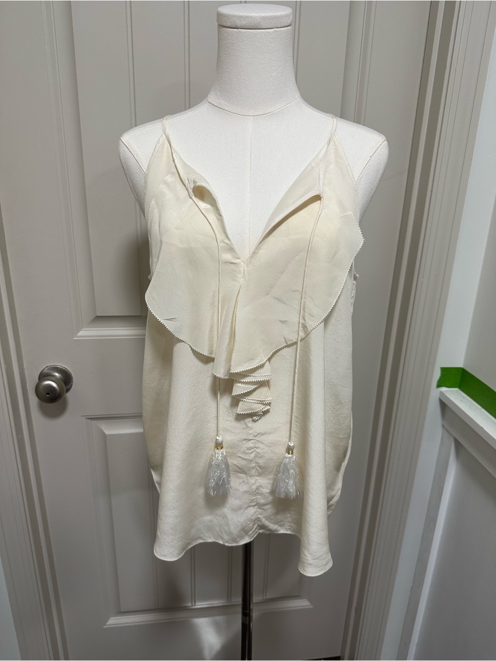 Lilly Pulitzer Ivory Ruffle Tassel Camisole